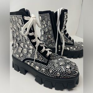 Azalea Wang rhinestone boots